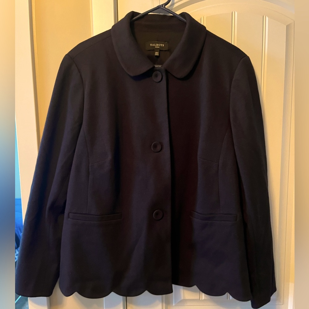 NEW with Tags. Beautiful Talbots Black Fully Lined Jacket/Blazer. Size 20.